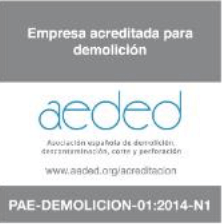 Certificado acreditacion demolicion aeded 2021